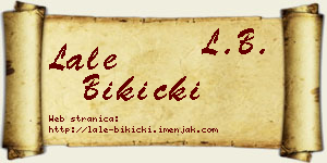 Lale Bikicki vizit kartica
